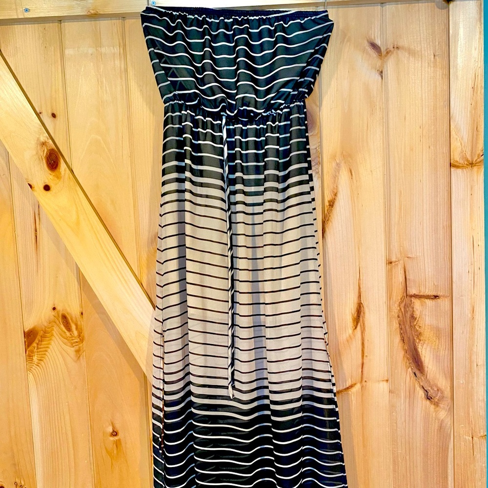 Ladies Strapless Maxi Dress, Size L